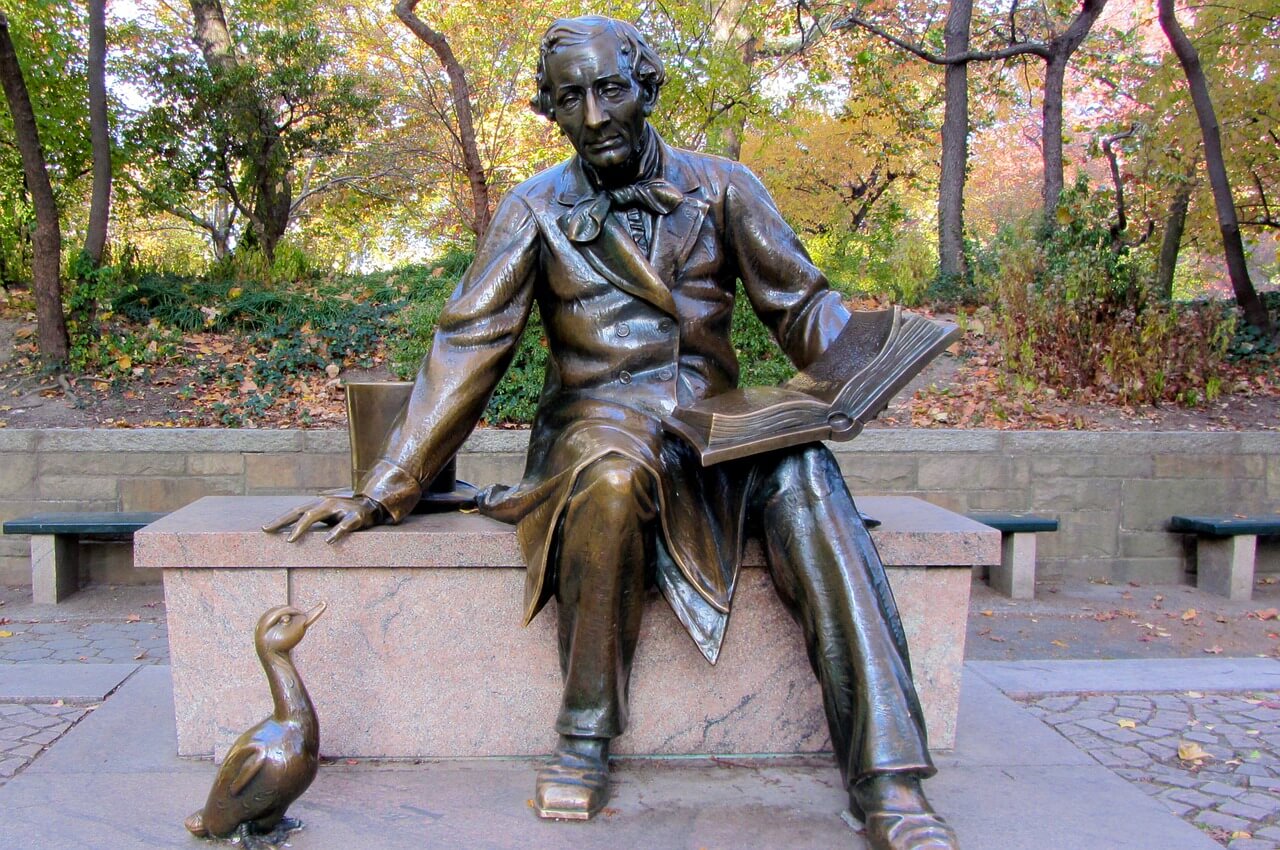 Hans Christensen Statue in Central Park in New York