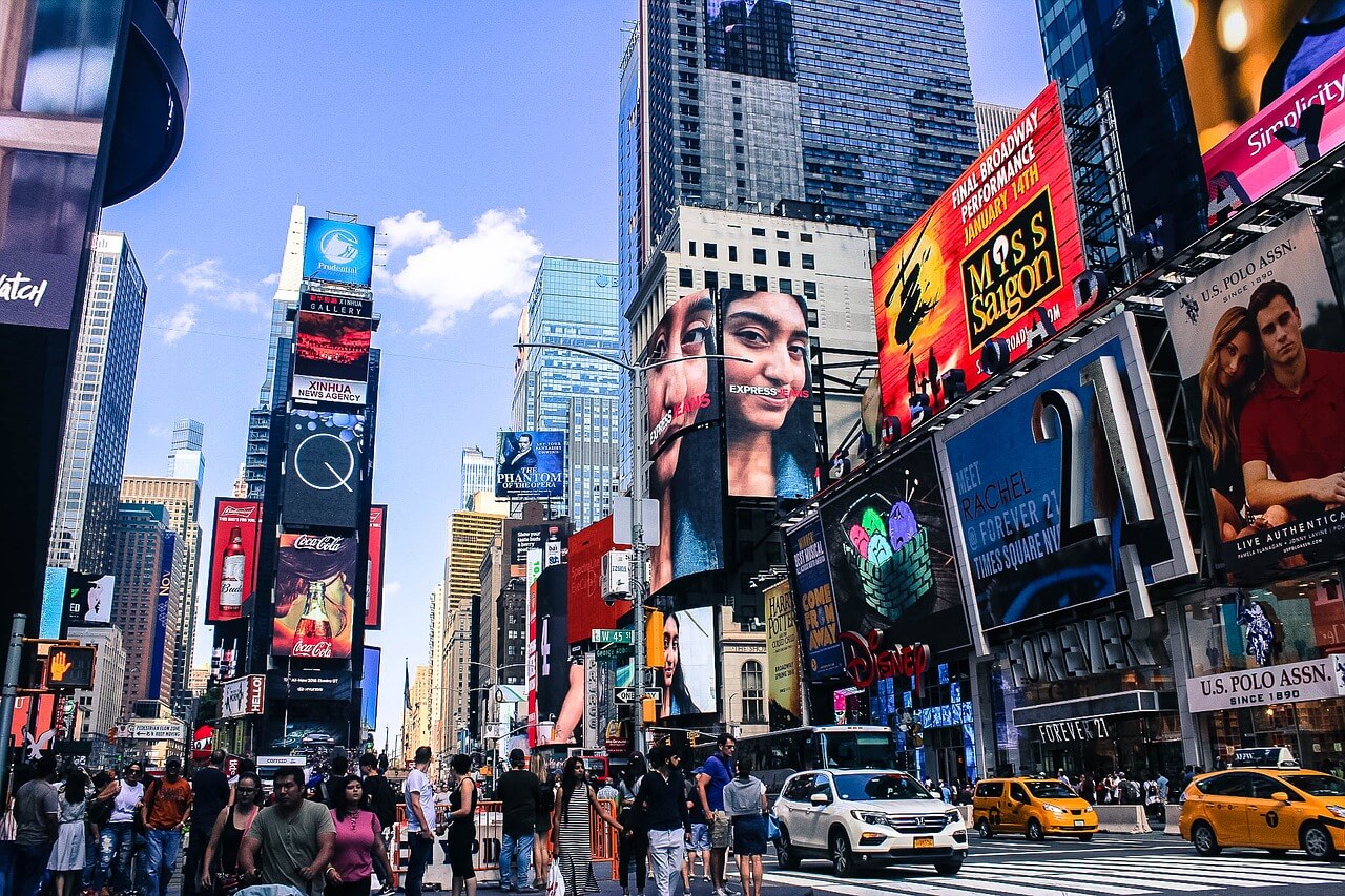 Times square in New york: One of the busiest intersections in the world