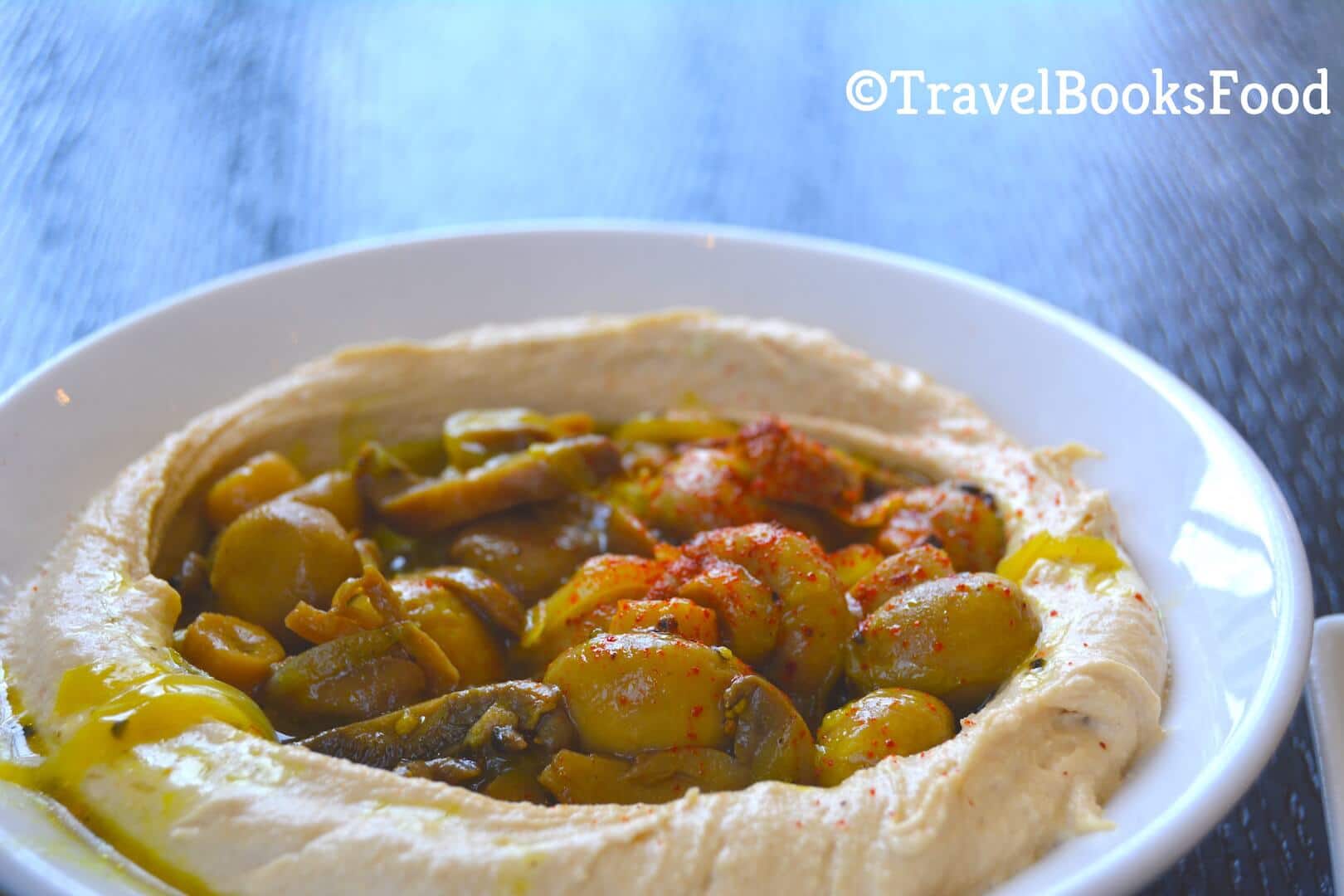 A photo of Baba Ganoush, a vegetarian delicacy found in Israel