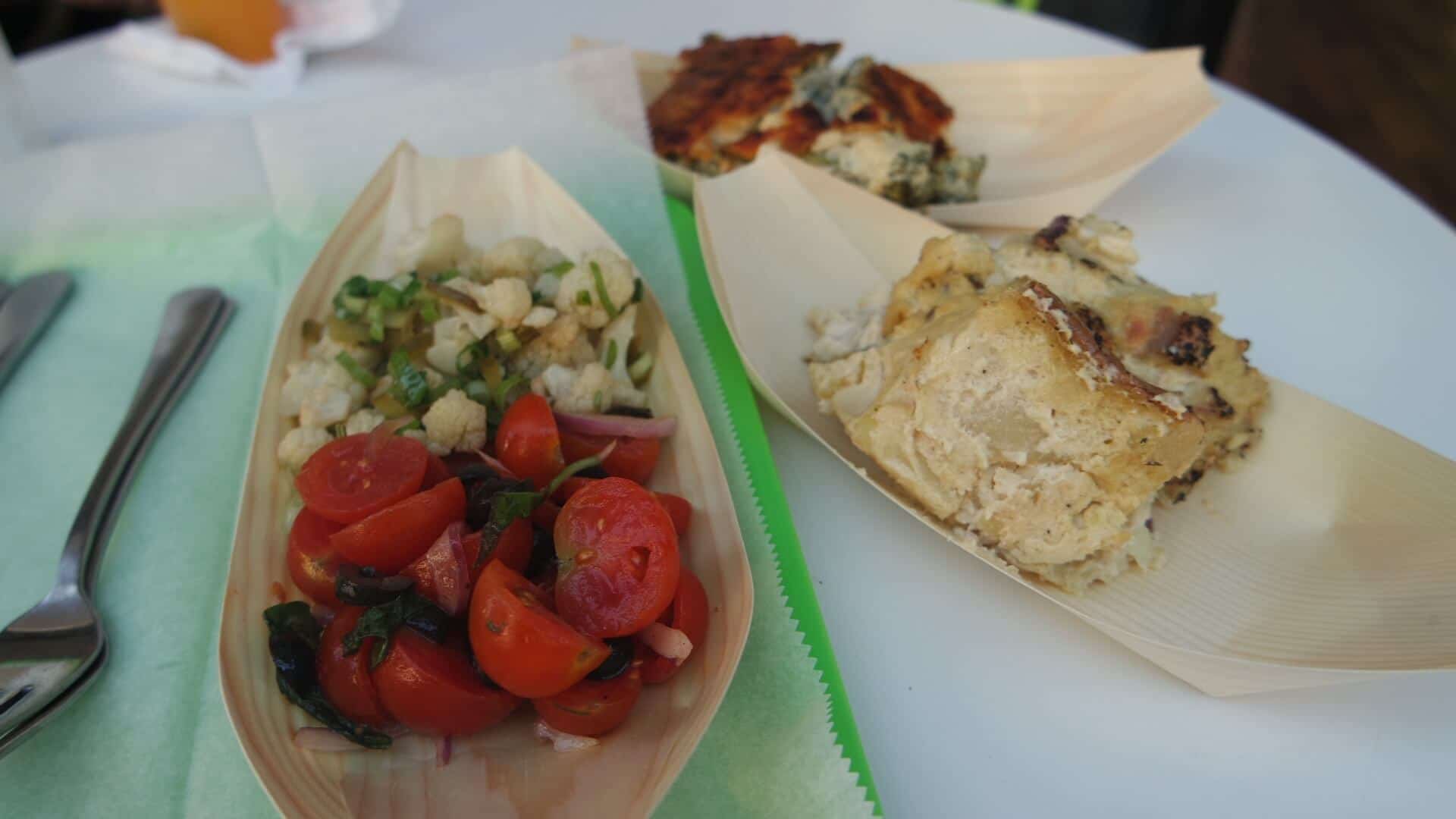 A photo of the different types of vegetarian salads found in Israel