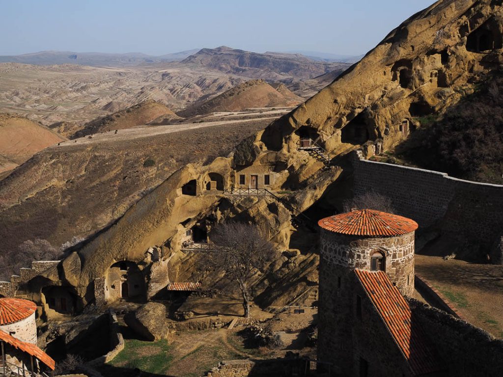 The David Gareja Monastery inside the mountain