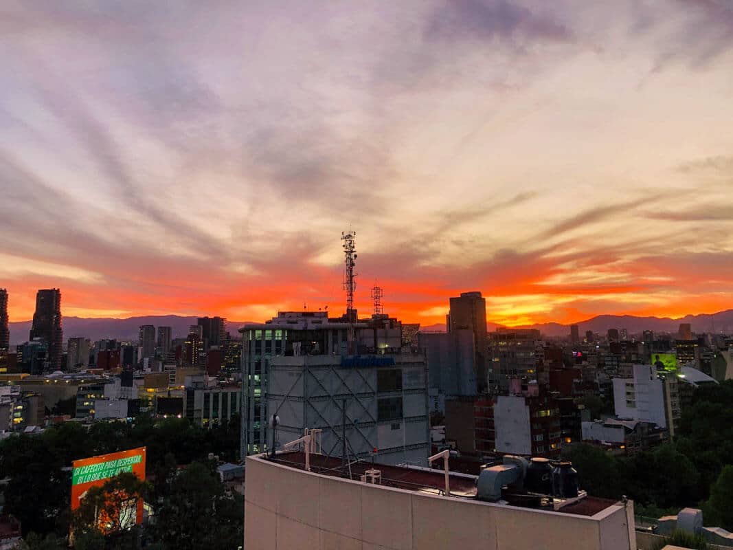 A skyline of Mexico city while living as an expat in Mexico City