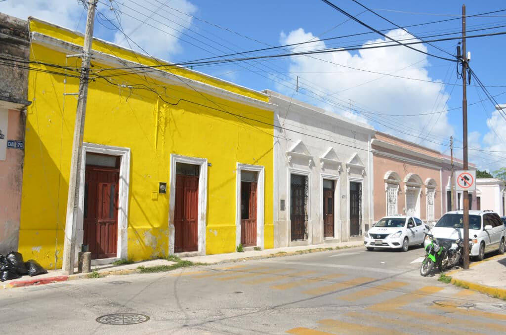 A yellow house in Merida, Mexico