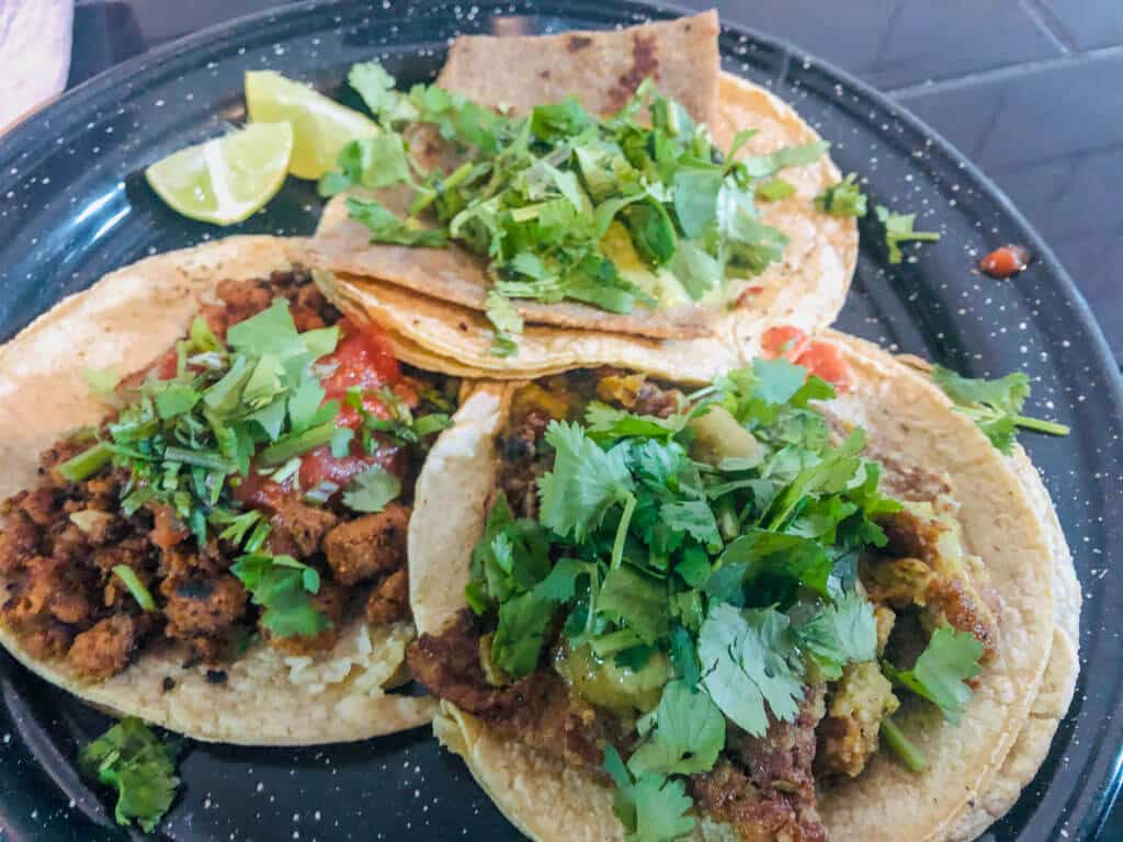 Por Siempre Vegana - My Favorite Vegan Restaurant in Mexico City - 3 Vegan Tacos
