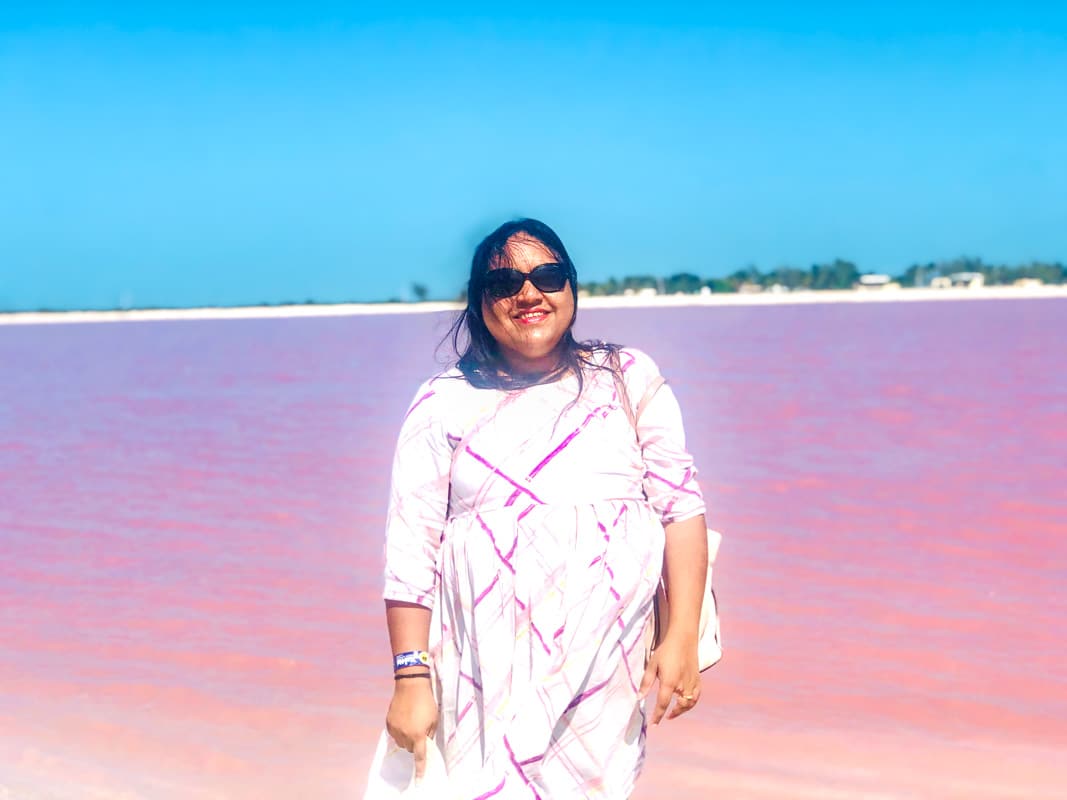Pink lakes of Mexico - Las Coloradas, Yucatan, Mexico